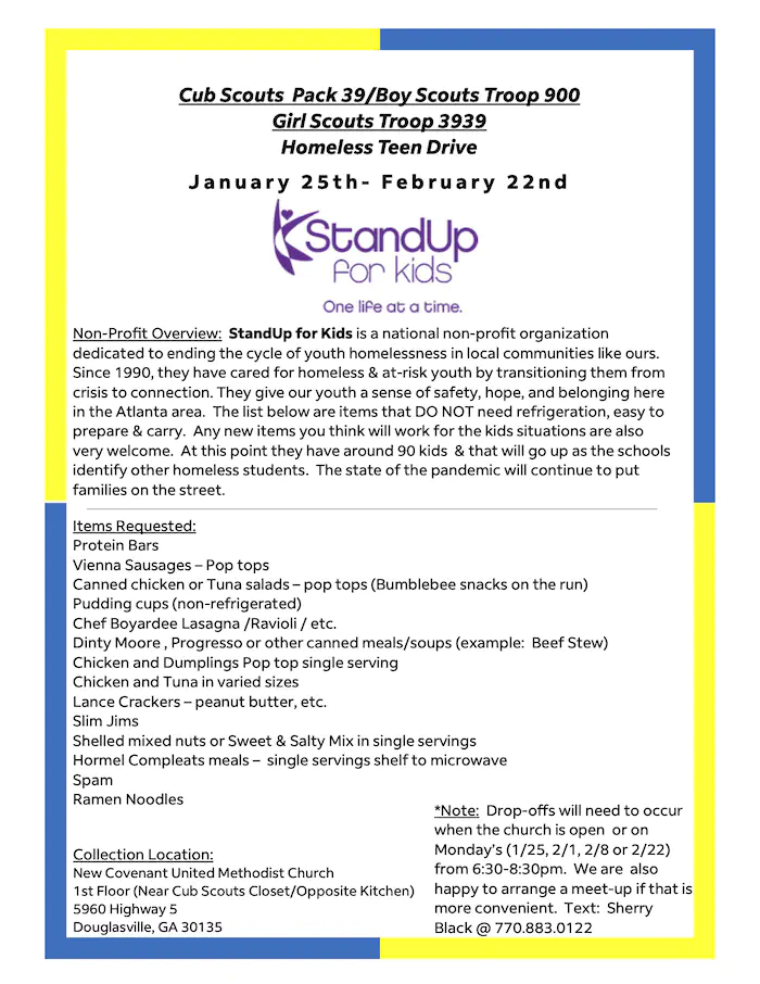 StandUp for Kids Flyer