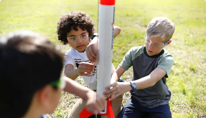 &ldquo;Kids playing with rocket&rdquo;